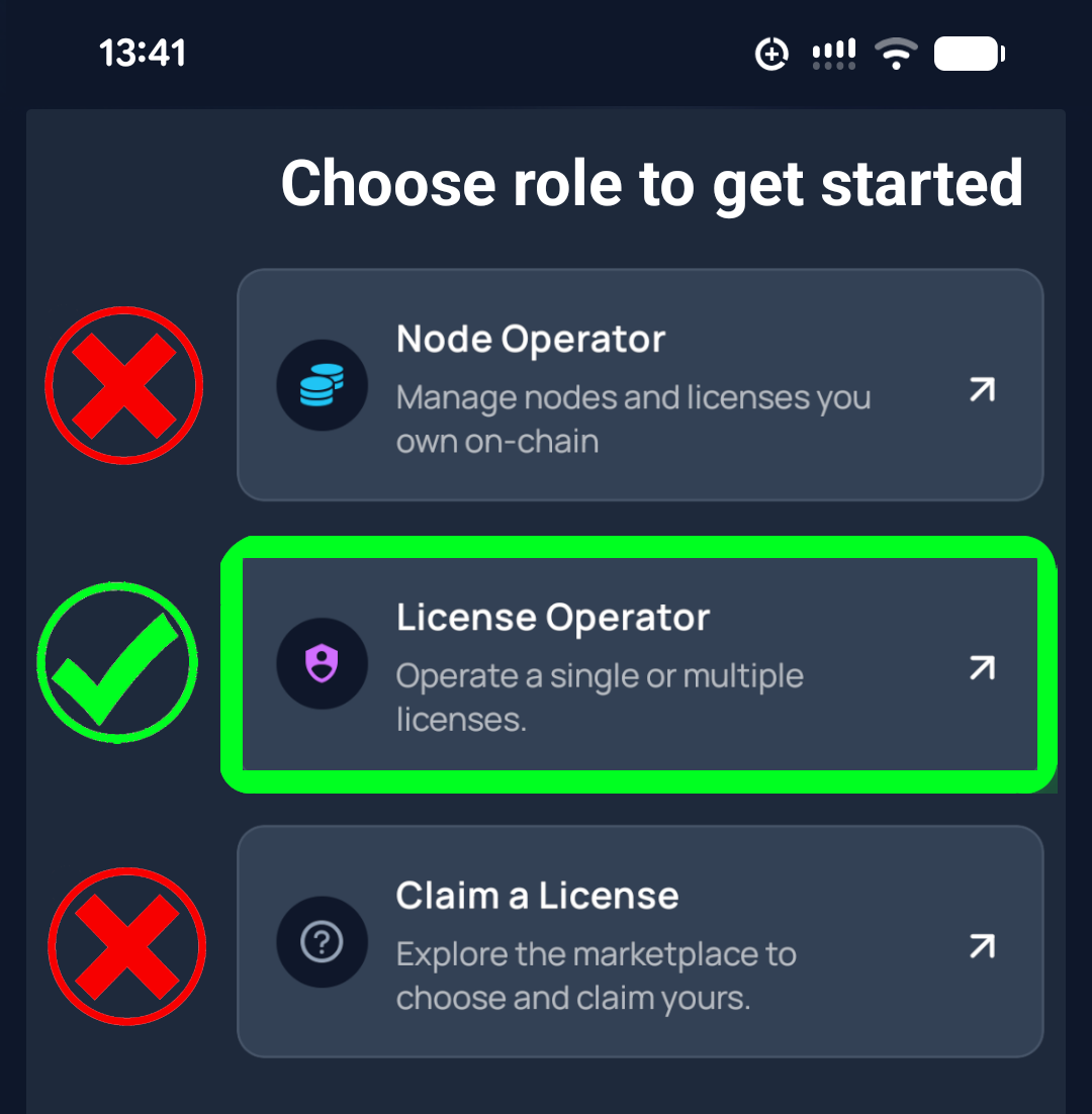 Choose role